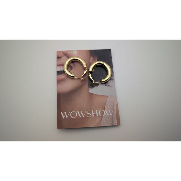 Wowshow Gold Hoop Earrings - Picture 1 of 1